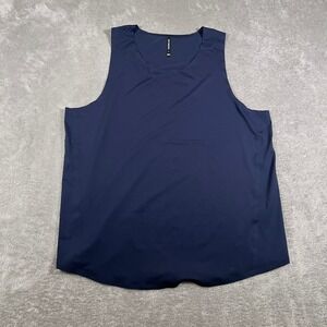 Ten Thousand Distance Tank Mens Large Navy Blue Sleeveless Lightweight Training